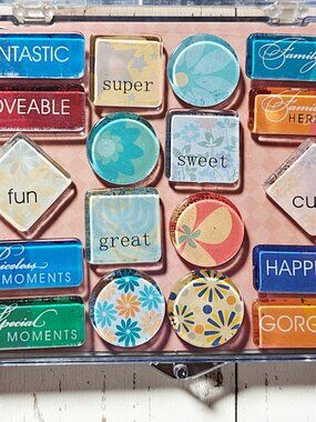 Portafolia Gifted Memories Decorative Tile Label Collage Embellishments